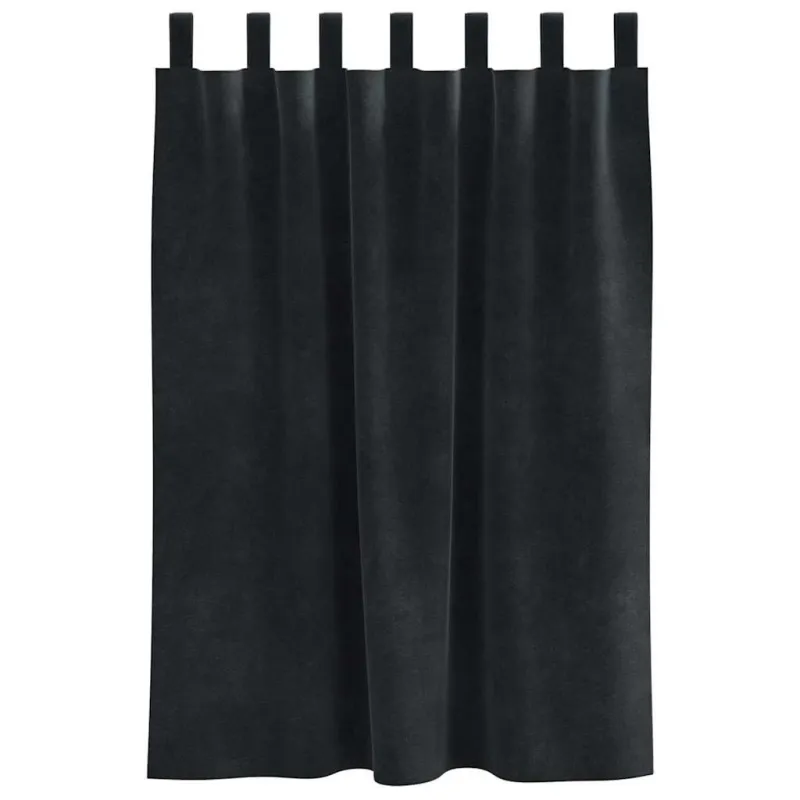Užtemdymo užuolaidos 2 pcs Juoda 140 x 140 cm Aksomas