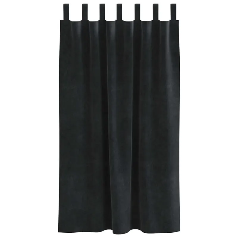 Užtemdymo užuolaidos 2 pcs Juoda 140 x 175 cm Aksomas
