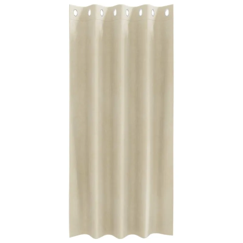 Užtemdymo užuolaidos 2 pcs Kreminė 140 x 175 cm Aksomas
