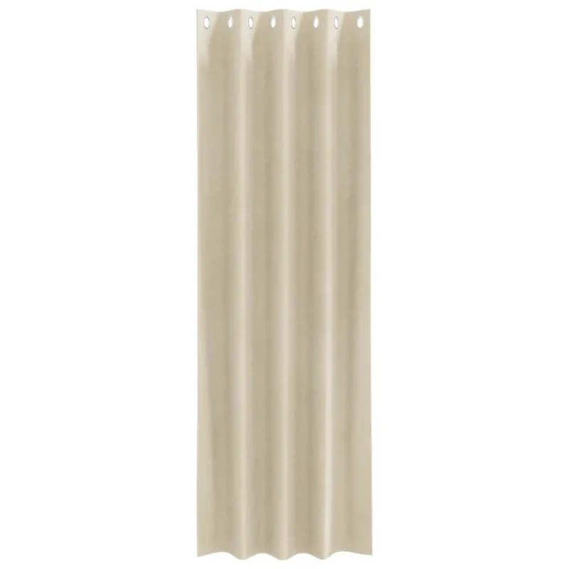 Užtemdymo užuolaidos 2 pcs Kreminė 140 x 225 cm Aksomas