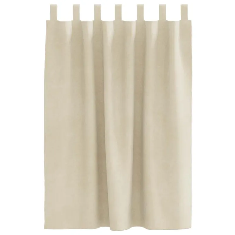 Užtemdymo užuolaidos 2 pcs Kreminė 140 x 140 cm Aksomas