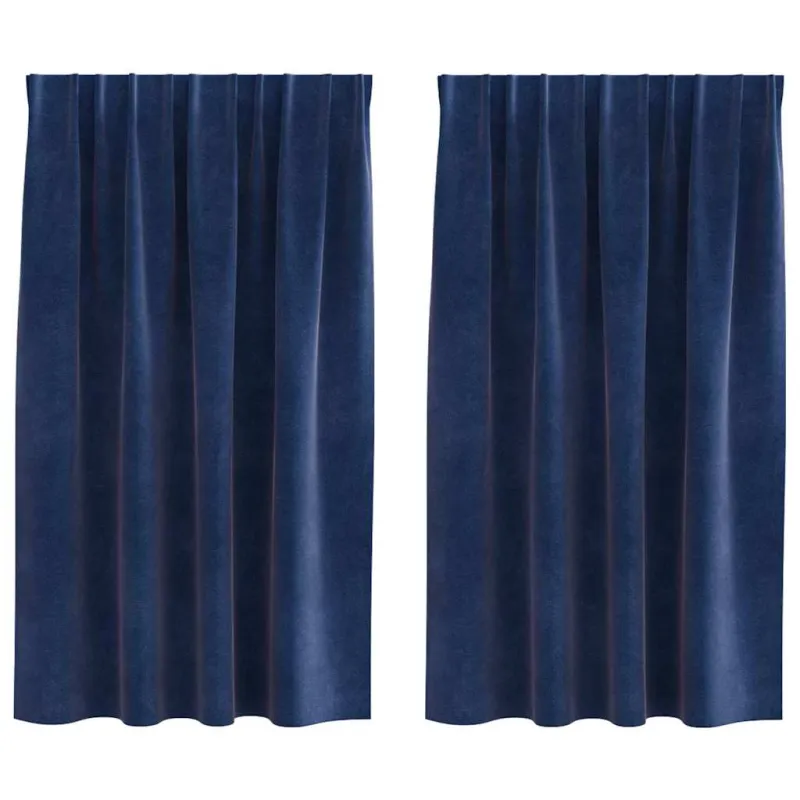 Užtemdymo užuolaidos 2 pcs Tamsiai mėlyna 140 x 140 cm Aksomas