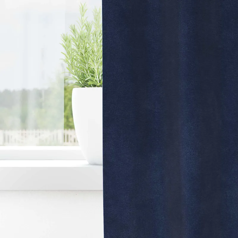 Užtemdymo užuolaidos 2 pcs Tamsiai mėlyna 140 x 260 cm Aksomas