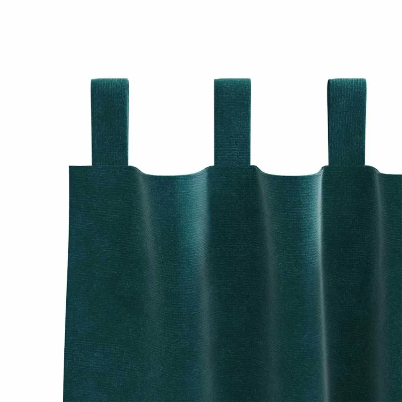 Užtemdymo užuolaidos 2 pcs Tamsiai žalia 140 x 175 cm Aksomas