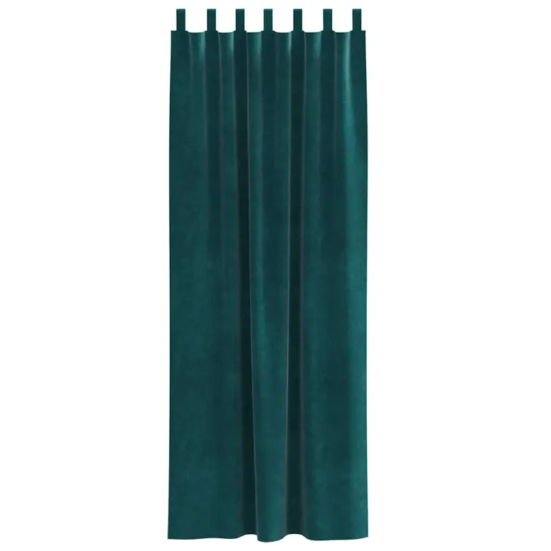 Užtemdymo užuolaidos 2 pcs Tamsiai žalia 140 x 260 cm Aksomas