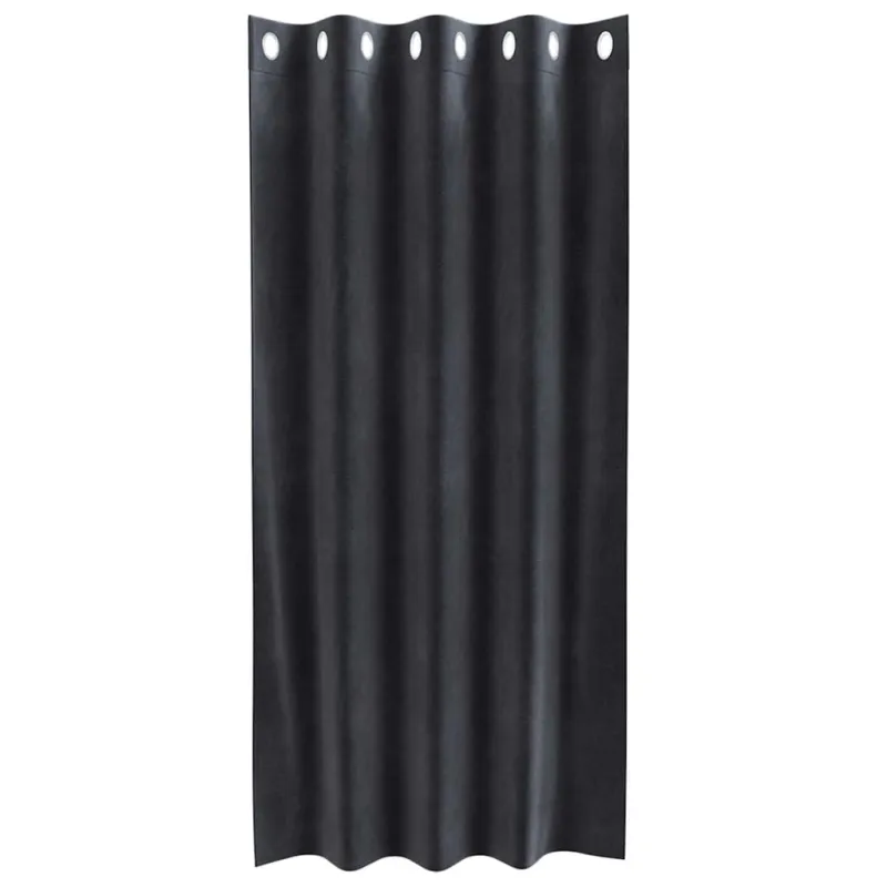 Užtemdymo užuolaidos 2 pcs Tamsiai pilka 140 x 175 cm Aksomas