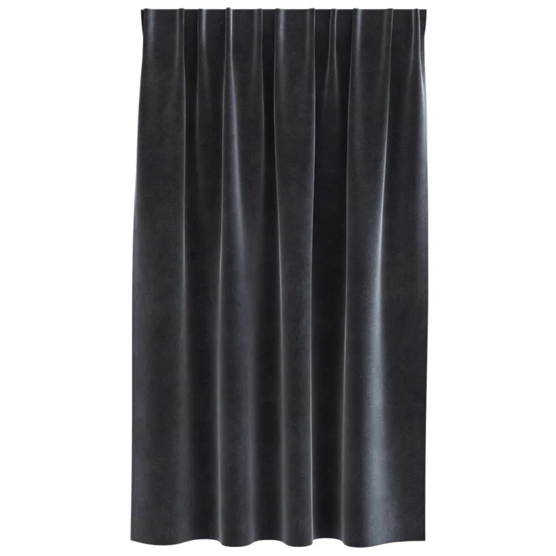 Užtemdymo užuolaidos 2 pcs Tamsiai pilka 140 x 140 cm Aksomas