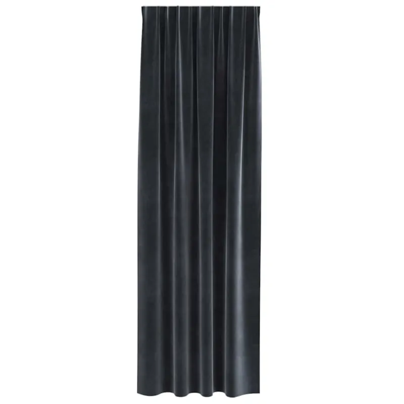 Užtemdymo užuolaidos 2 pcs Tamsiai pilka 140 x 245 cm Aksomas