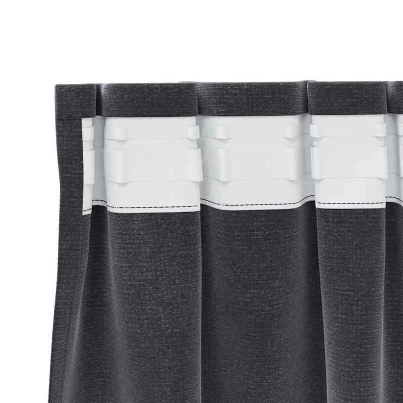 Užtemdymo užuolaidos 2 pcs Tamsiai pilka 140 x 245 cm Aksomas