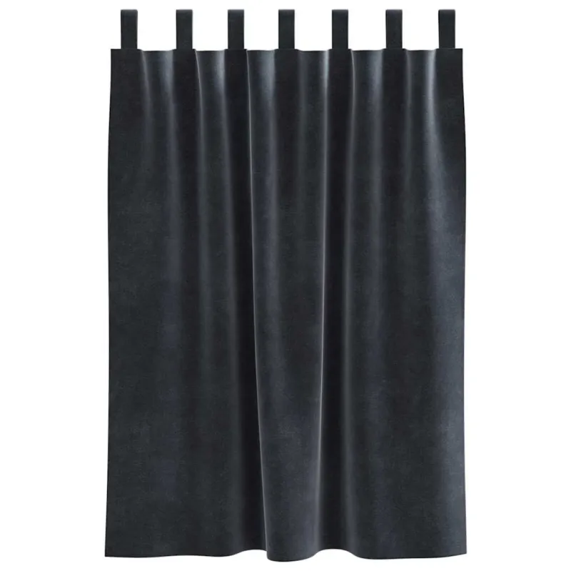 Užtemdymo užuolaidos 2 pcs Tamsiai pilka 140 x 140 cm Aksomas