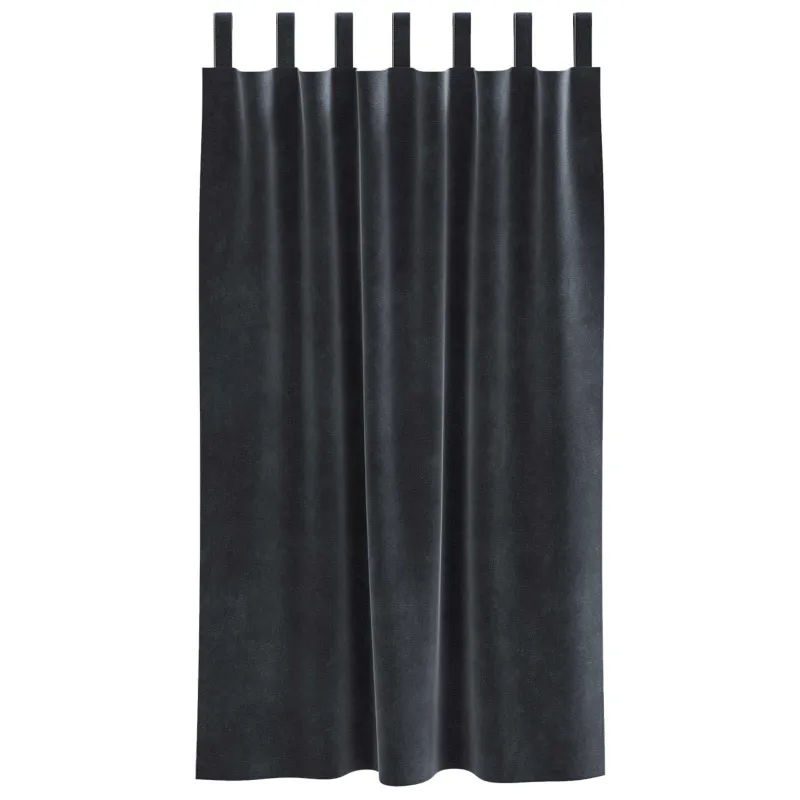 Užtemdymo užuolaidos 2 pcs Tamsiai pilka 140 x 175 cm Aksomas