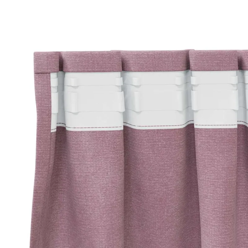 Užtemdymo užuolaidos 2 pcs Tamsiai rožinė 140 x 140 cm Aksomas