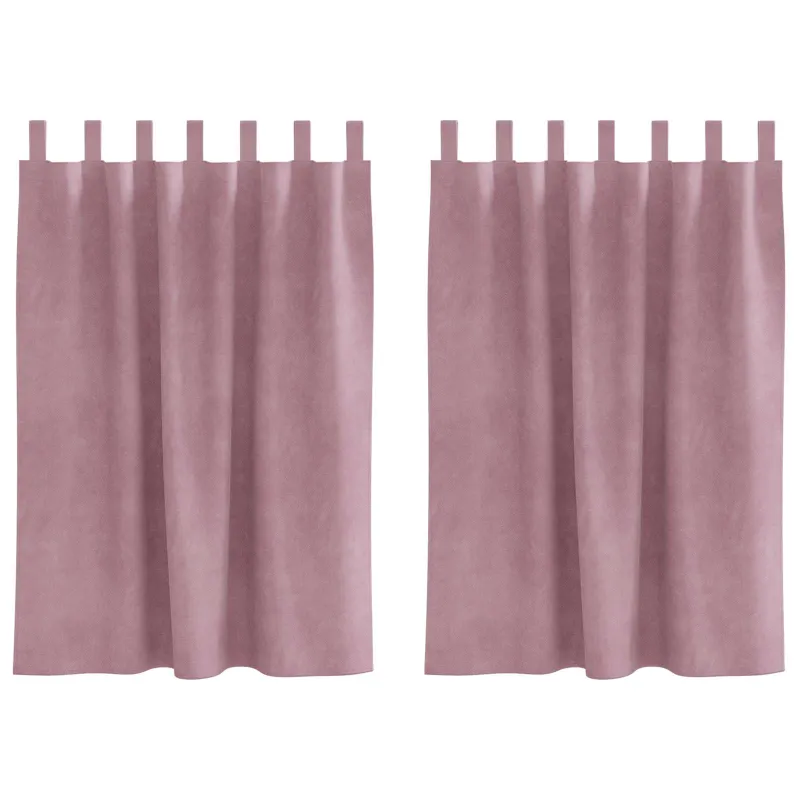 Užtemdymo užuolaidos 2 pcs Tamsiai rožinė 140 x 140 cm Aksomas
