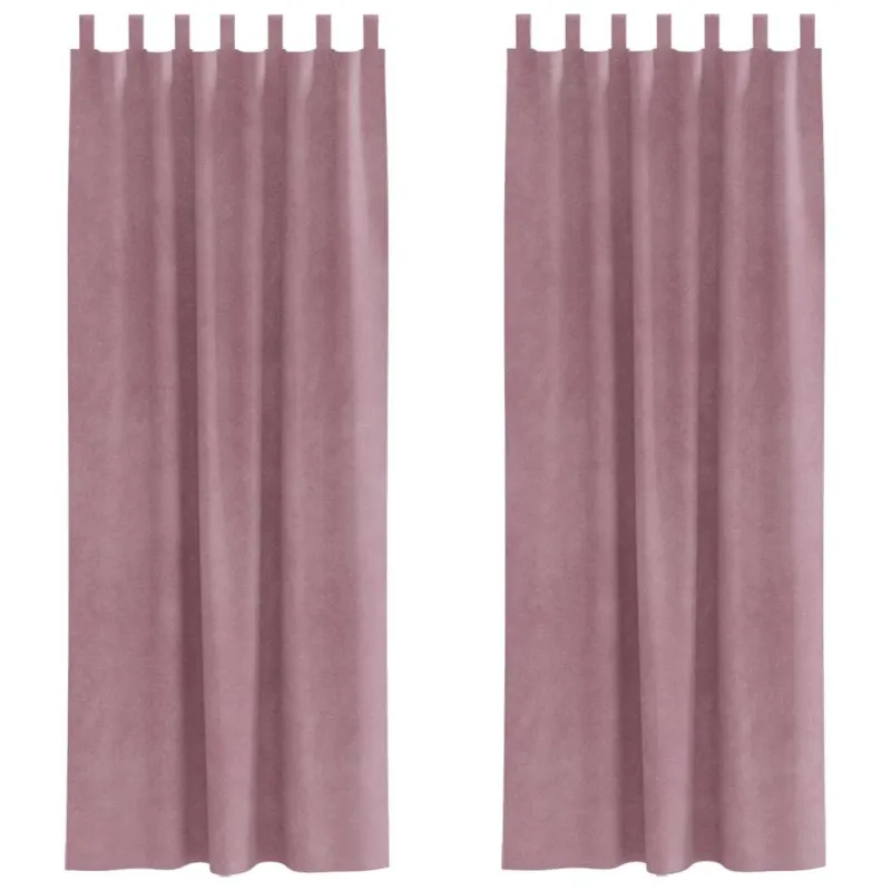 Užtemdymo užuolaidos 2 pcs Tamsiai rožinė 140 x 245 cm Aksomas