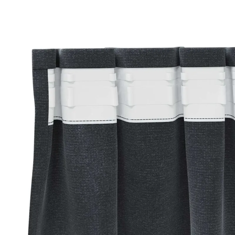 Užtemdymo užuolaidos 2 pcs Šviesiai pilka 140 x 175 cm Aksomas