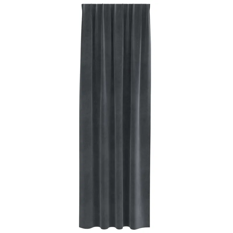 Užtemdymo užuolaidos 2 pcs Šviesiai pilka 140 x 260 cm Aksomas