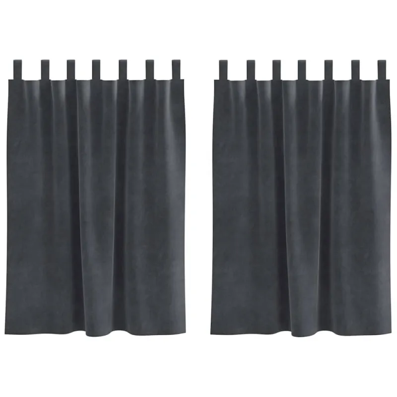 Užtemdymo užuolaidos 2 pcs Šviesiai pilka 140 x 140 cm Aksomas
