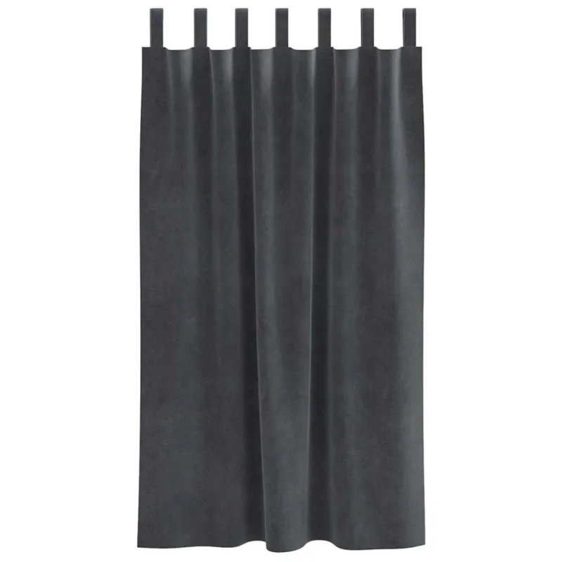Užtemdymo užuolaidos 2 pcs Šviesiai pilka 140 x 175 cm Aksomas