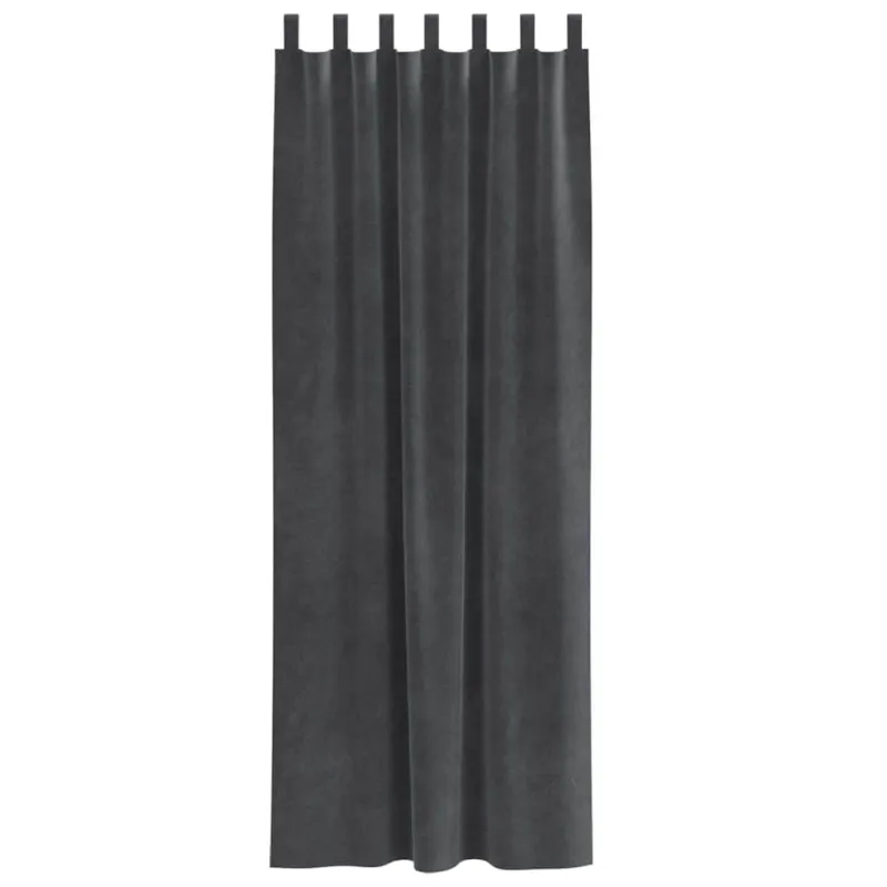 Užtemdymo užuolaidos 2 pcs Šviesiai pilka 140 x 225 cm Aksomas