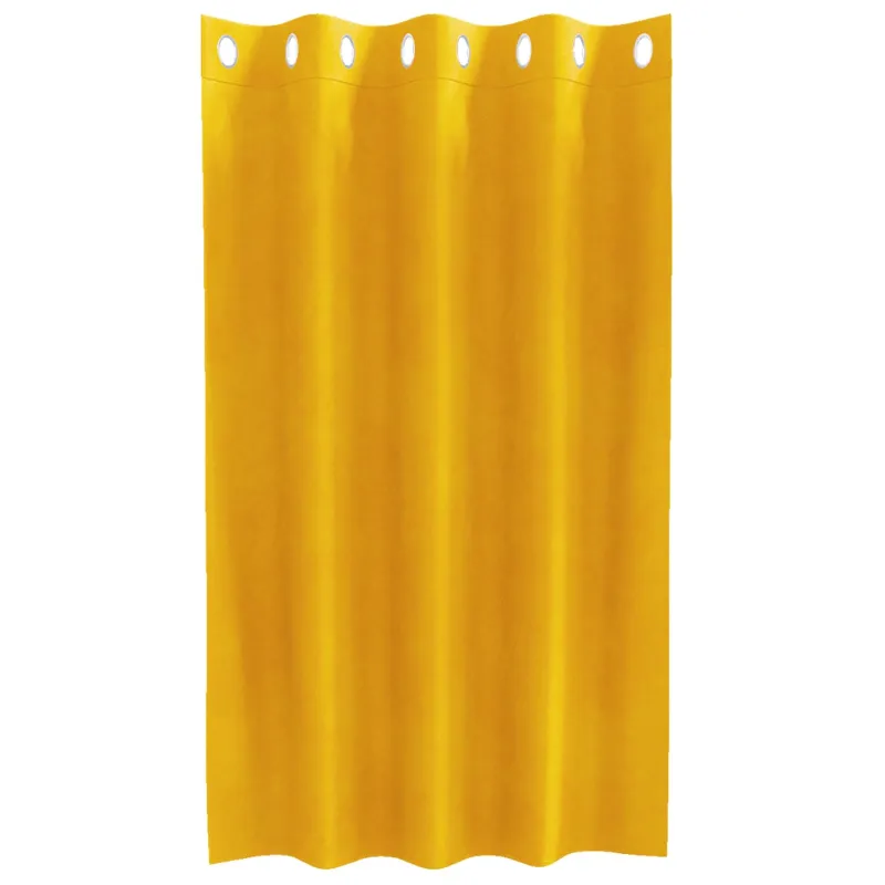 Užtemdymo užuolaidos 2 pcs Garučių geltona 140 x 140 cm Aksomas