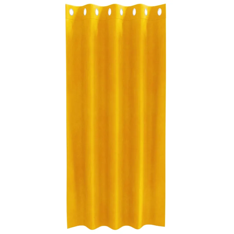 Užtemdymo užuolaidos 2 pcs Garučių geltona 140 x 175 cm Aksomas