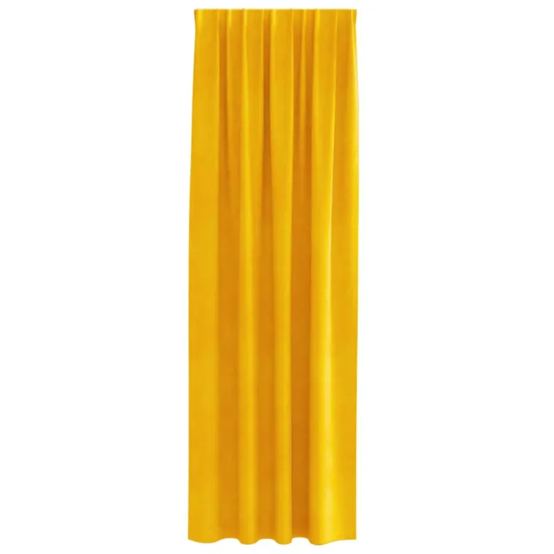 Užtemdymo užuolaidos 2 pcs Garučių geltona 140 x 225 cm Aksomas
