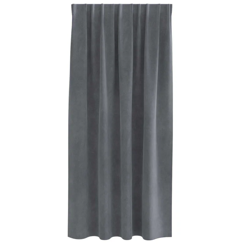 Užtemdymo užuolaidos 2 pcs Šviesiai pilka 140 x 175 cm Aksomas