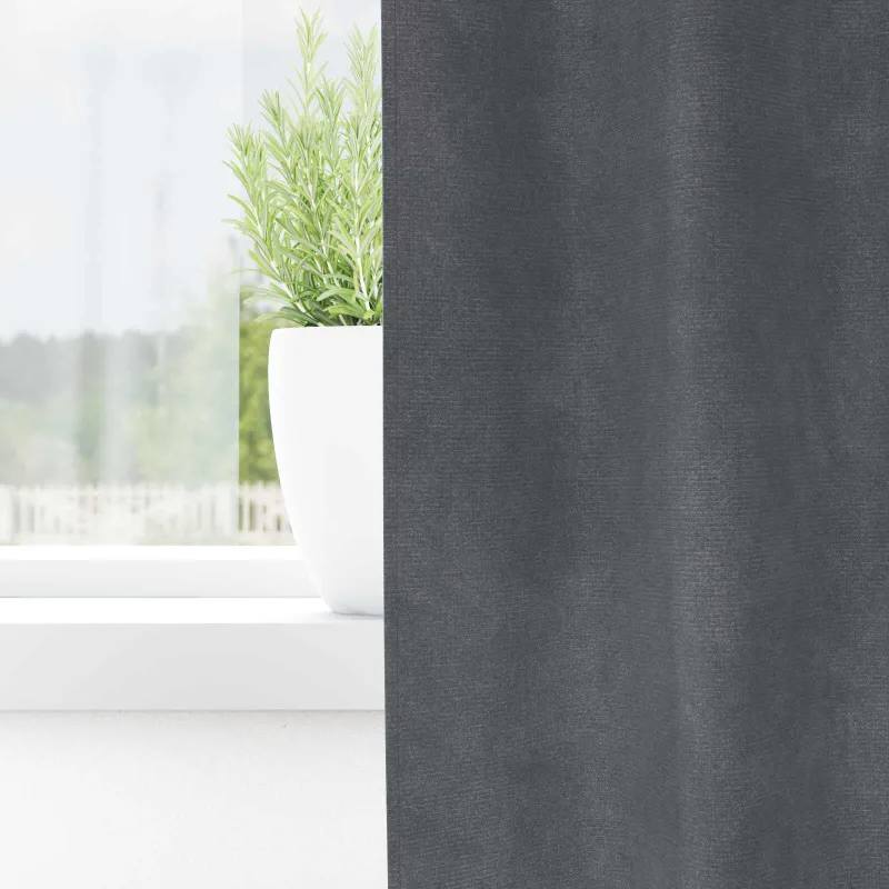 Užtemdymo užuolaidos 2 pcs Šviesiai pilka 140 x 260 cm Aksomas