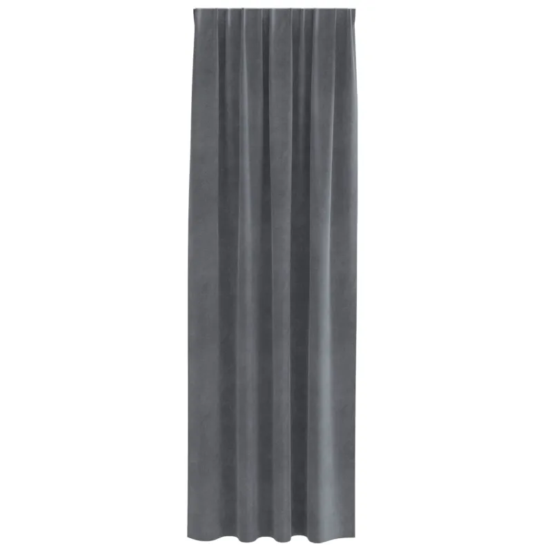 Užtemdymo užuolaidos 2 pcs Šviesiai pilka 140 x 260 cm Aksomas
