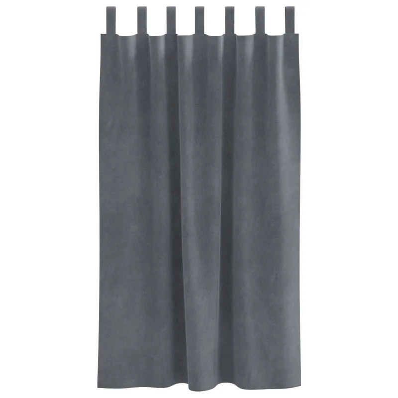Užtemdymo užuolaidos 2 pcs Šviesiai pilka 140 x 175 cm Aksomas