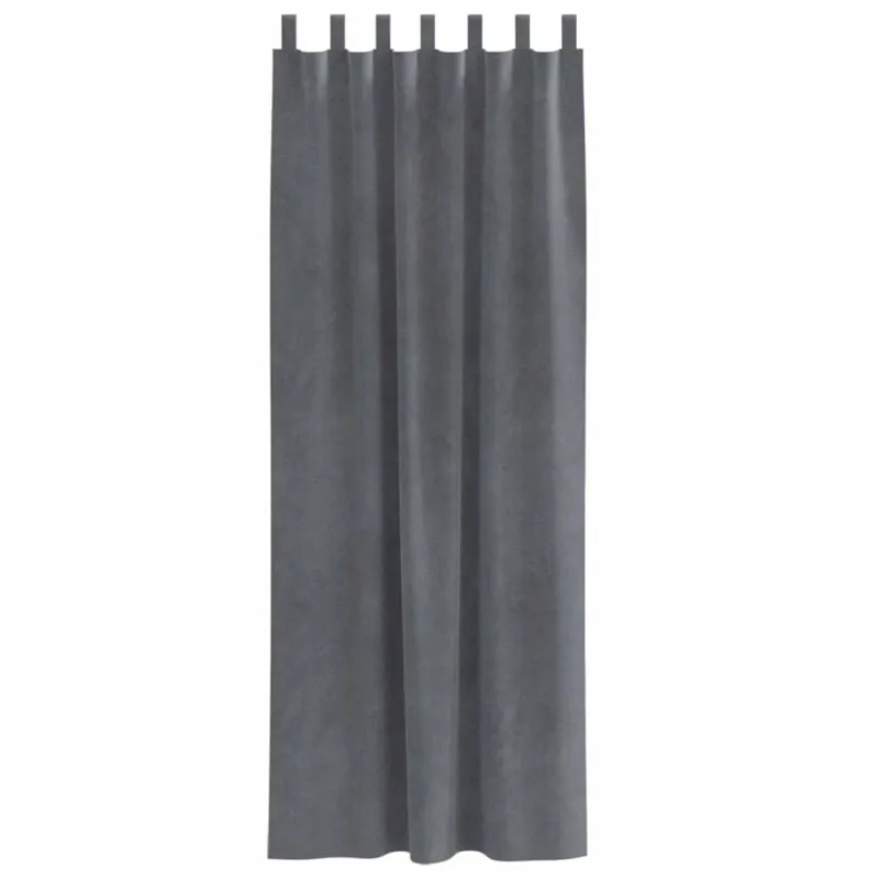 Užtemdymo užuolaidos 2 pcs Šviesiai pilka 140 x 245 cm Aksomas