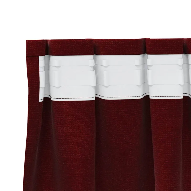 Užtemdymo užuolaidos 2 pcs Vyno raudona 140 x 140 cm Aksomas