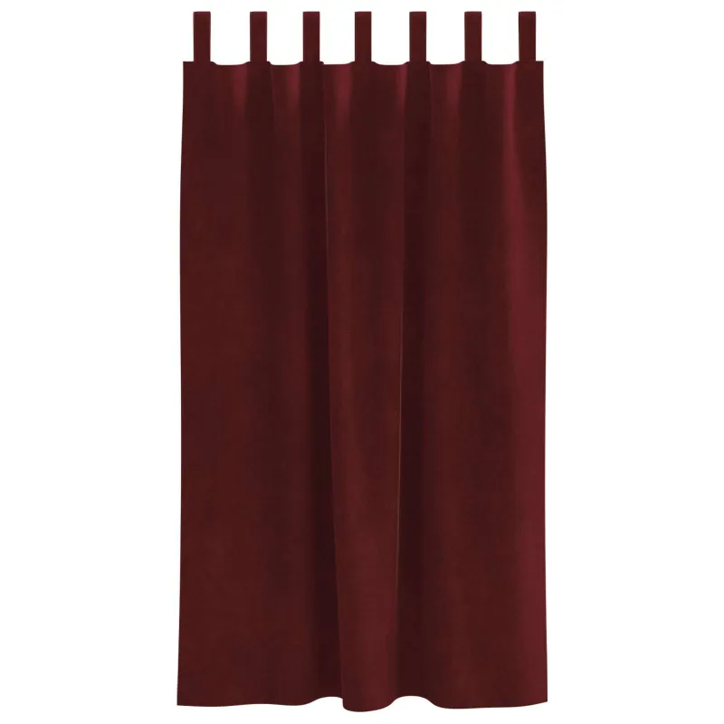 Užtemdymo užuolaidos 2 pcs Vyno raudona 140 x 175 cm Aksomas