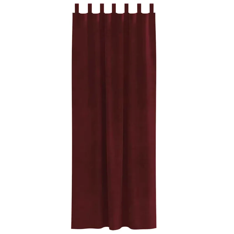 Užtemdymo užuolaidos 2 pcs Vyno raudona 140 x 260 cm Aksomas