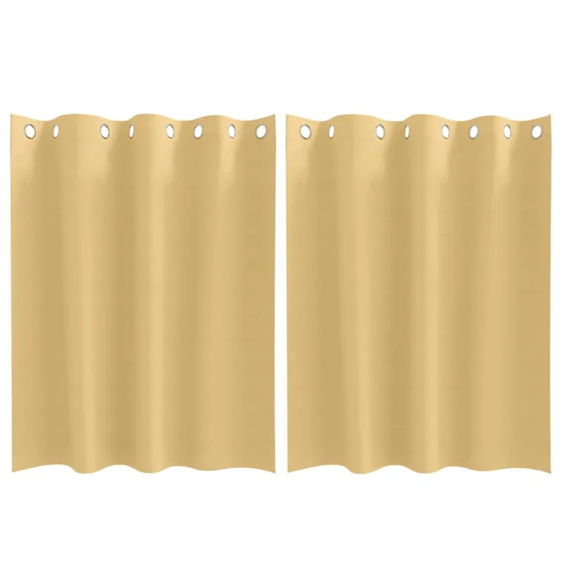 Užuolaidos su žiedais, blokuojančios šviesą 2 pcs Smėlio