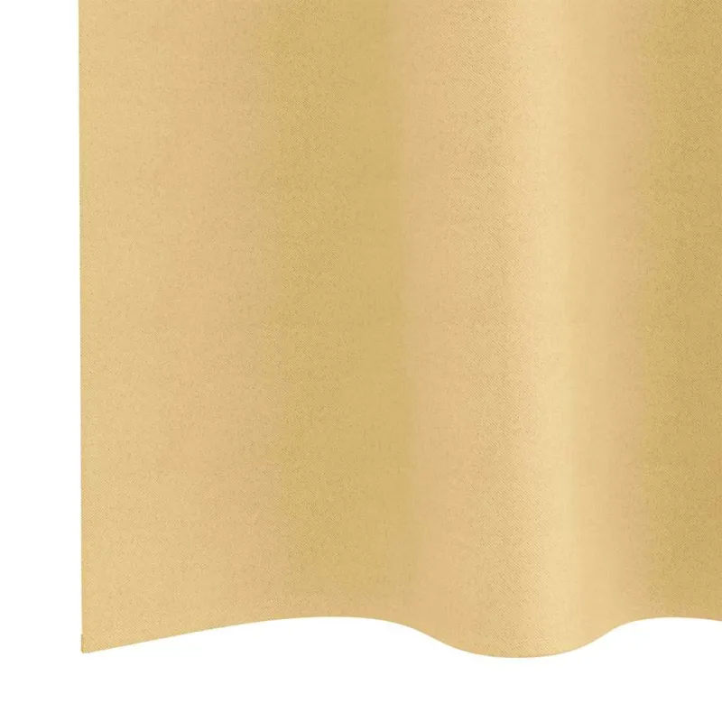 Užuolaidos su žiedais, blokuojančios šviesą 2 pcs Smėlio