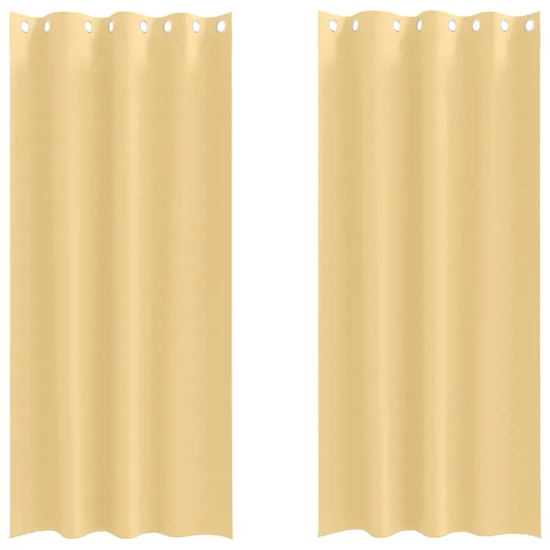 Užuolaidos su žiedais, blokuojančios šviesą 2 pcs Smėlio