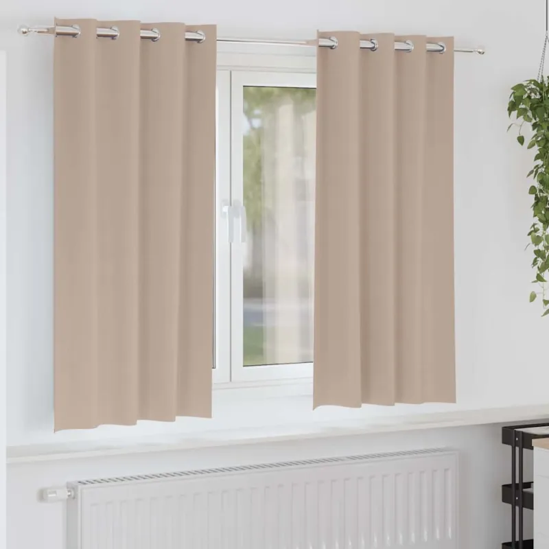 Užuolaidos su žiedais, blokuojančios šviesą 2 pcs Taupe
