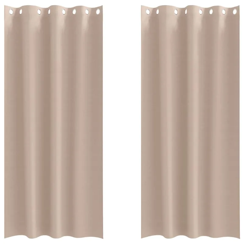 Užuolaidos su žiedais, blokuojančios šviesą 2 pcs Taupe