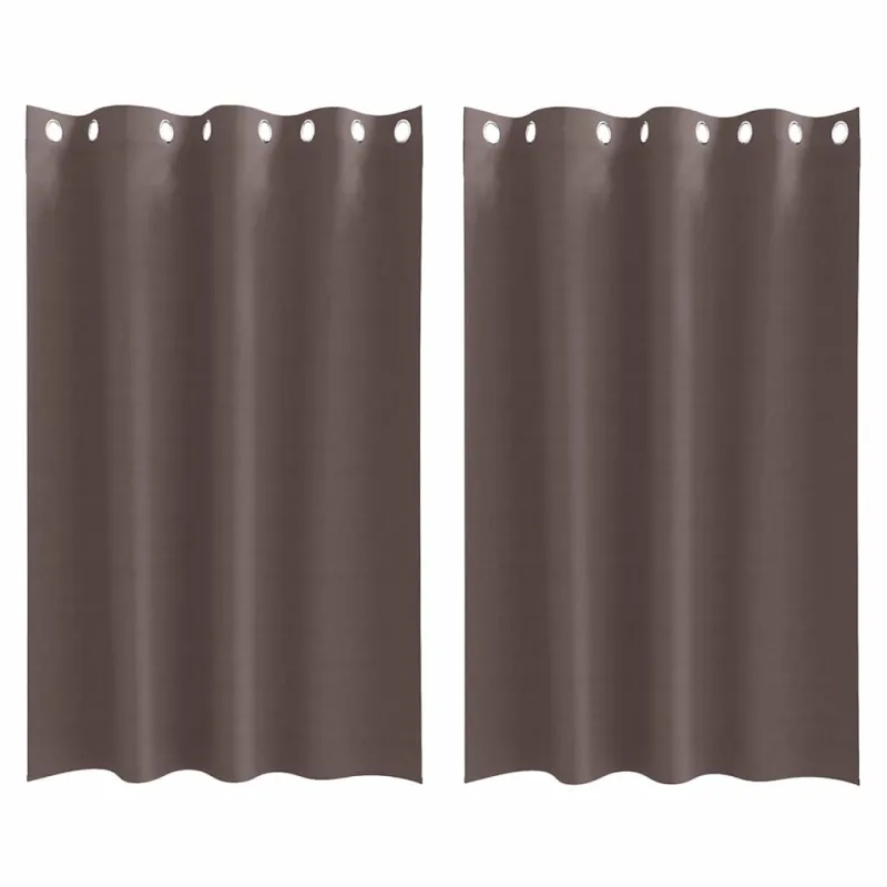 Užuolaidos su žiedais, blokuojančios šviesą 2 pcs Tamsiai rudas