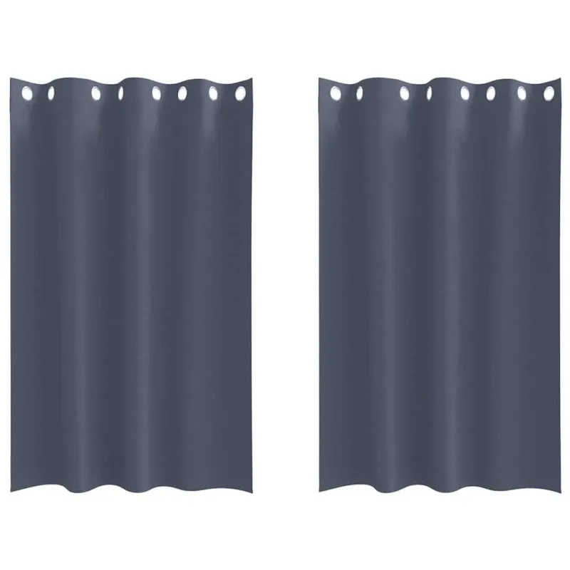 Užuolaidos su žiedais, blokuojančios šviesą 2 pcs Antracitas