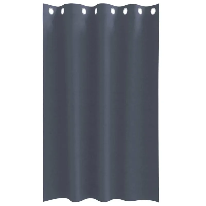 Užuolaidos su žiedais, blokuojančios šviesą 2 pcs Antracitas