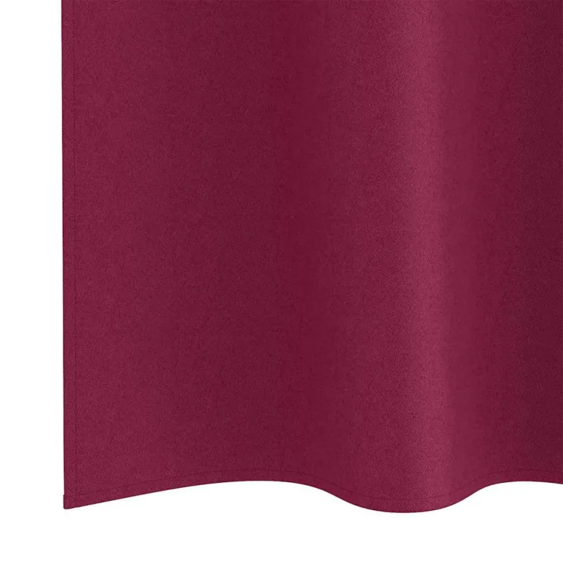 Užuolaidos su žiedais, blokuojančios šviesą 2 pcs Vyno raudona