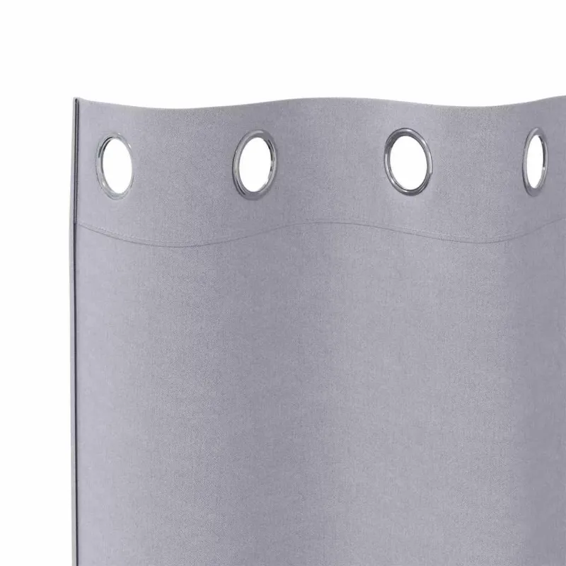 Užuolaidos su žiedais, blokuojančios šviesą 2 pcs Metalo pilka