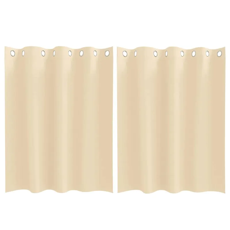 Užuolaidos su žiedais, blokuojančios šviesą 2 pcs Kreminė