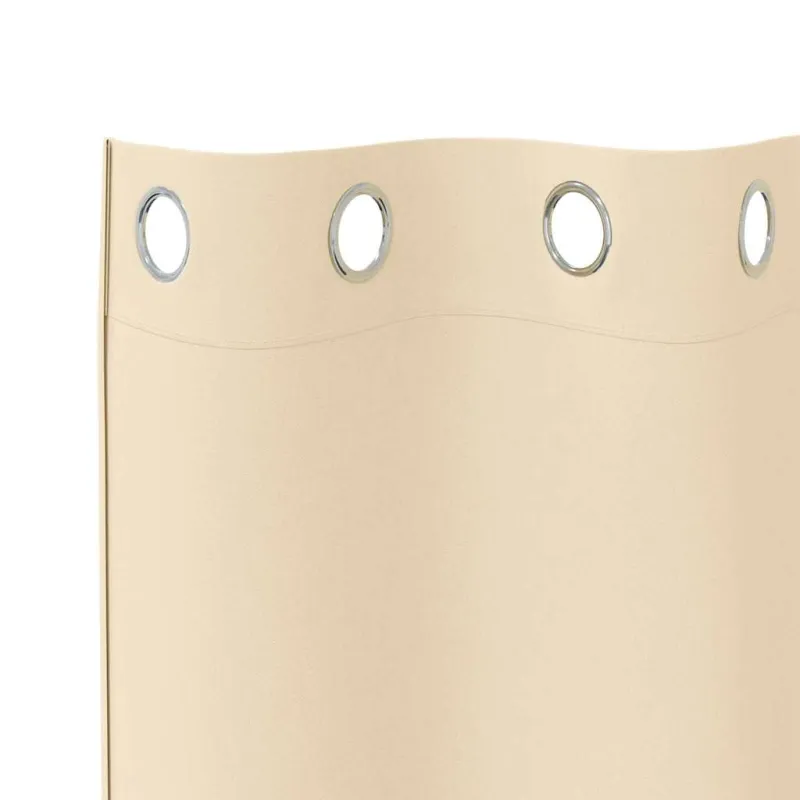 Užuolaidos su žiedais, blokuojančios šviesą 2 pcs Kreminė