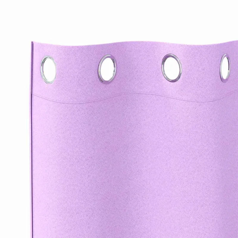Užuolaidos su žiedais, blokuojančios šviesą 2 pcs Violetinė