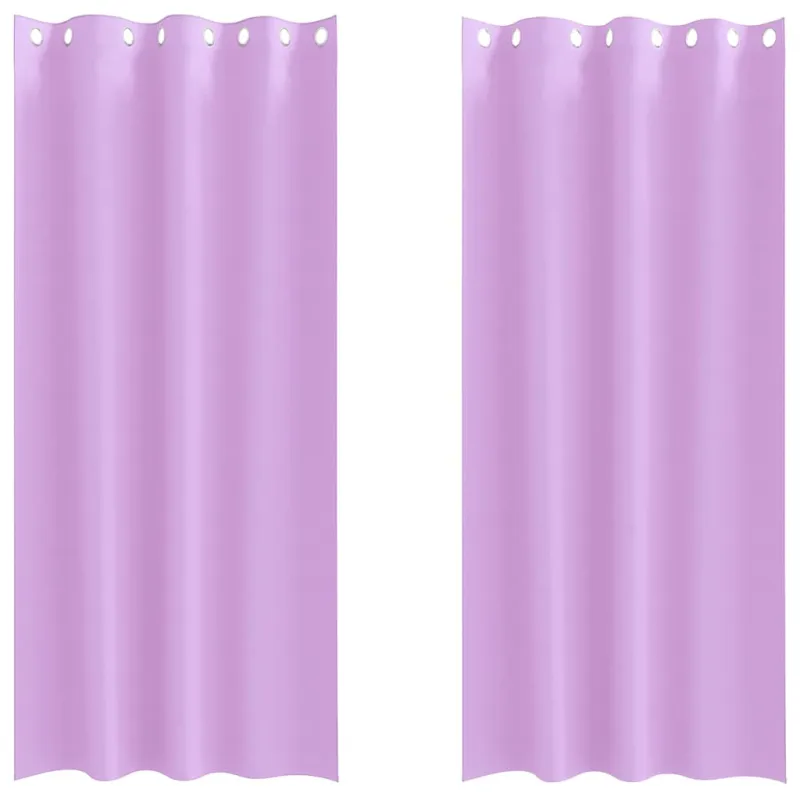 Užuolaidos su žiedais, blokuojančios šviesą 2 pcs Violetinė