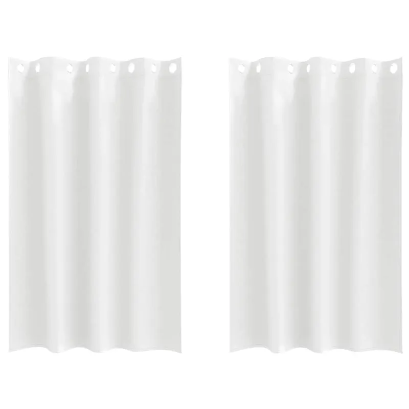 Užuolaidos su žiedais, blokuojančios šviesą 2 pcs Švari balta