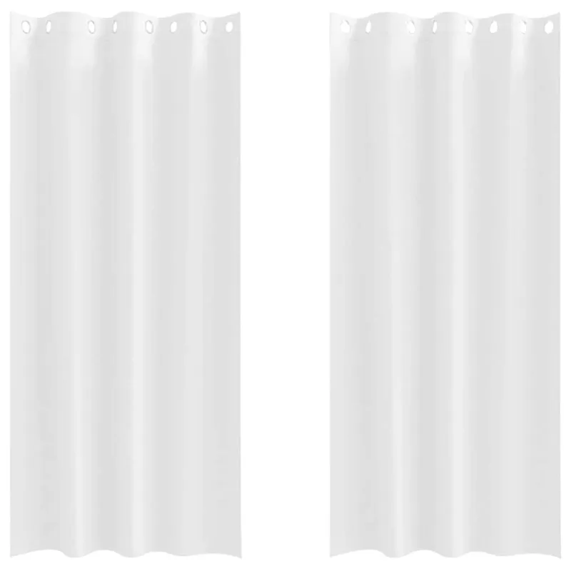 Užuolaidos su žiedais, blokuojančios šviesą 2 pcs Švari balta